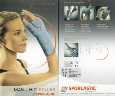 MANU-HIT POLLEX Orthese rechts Gr.S 07640 schwarz