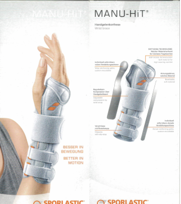 MANU-HIT Handgelenkorth.links Gr.S 07035 platin.